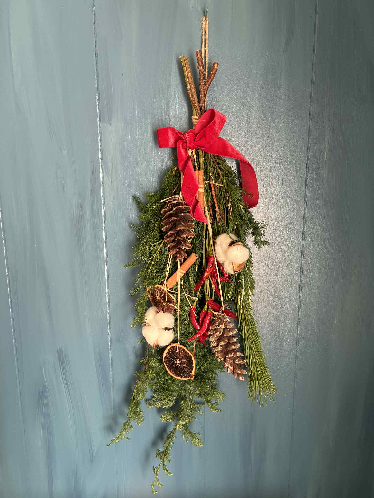 花と緑の教室「クリスマスからお正月まで使える！スワッグづくり